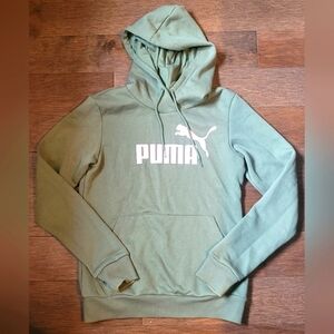 Puma Hoodie - Olive Green - Size XS